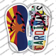 AZ Flag|Cardinals Strip Art Novelty Flip Flops Sticker Decal Small