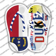 NC Flag|Duke Strip Art Novelty Flip Flops Sticker Decal Small