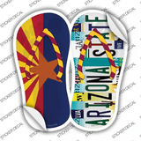 AZ Flag|Arizona State Strip Art Novelty Flip Flops Sticker Decal Small