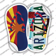 AZ Flag|Arizona Strip Art Novelty Flip Flops Sticker Decal Small