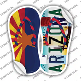 AZ Flag|Arizona Strip Art Novelty Flip Flops Sticker Decal Small