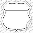 White Novelty Highway Shield Sticker Decal