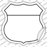 White Novelty Highway Shield Sticker Decal