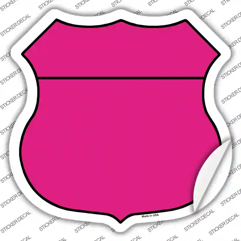 Pink Novelty Highway Shield Sticker Decal