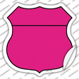 Pink Novelty Highway Shield Sticker Decal