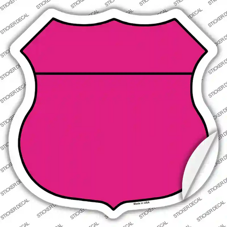 Pink Novelty Highway Shield Sticker Decal