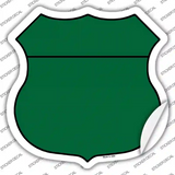 Green Novelty Highway Shield Sticker Decal