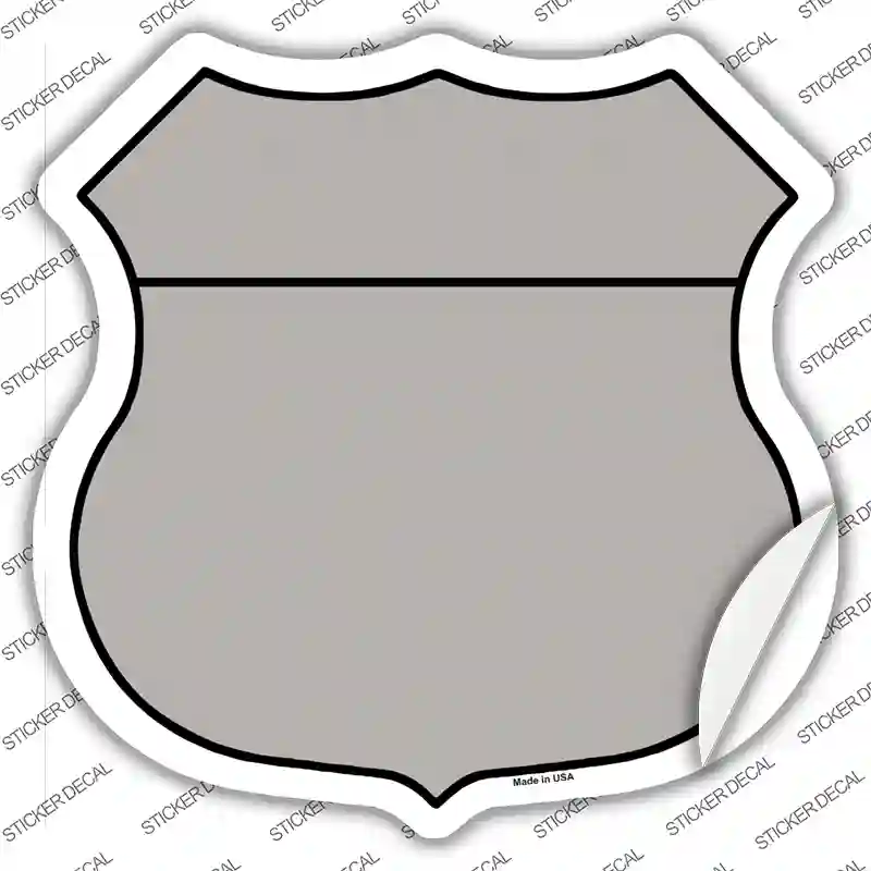 Gray Novelty Highway Shield Sticker Decal
