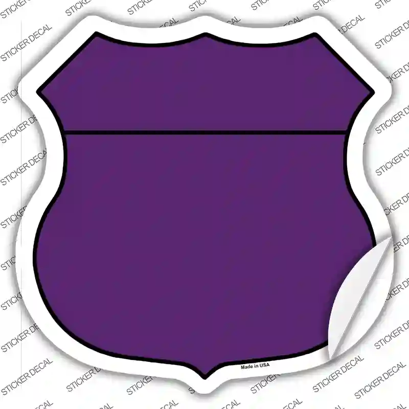 Purple Novelty Highway Shield Sticker Decal