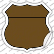 Brown Novelty Highway Shield Sticker Decal