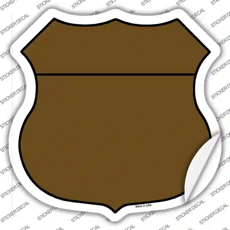 Brown Novelty Highway Shield Sticker Decal