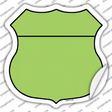 Lime Green Novelty Highway Shield Sticker Decal