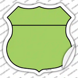 Lime Green Novelty Highway Shield Sticker Decal