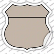 Tan Novelty Highway Shield Sticker Decal