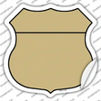 Gold Novelty Highway Shield Sticker Decal