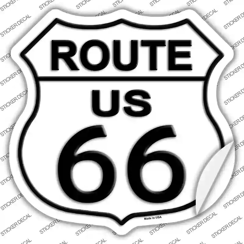Route 66 Novelty Highway Shield Sticker Decal