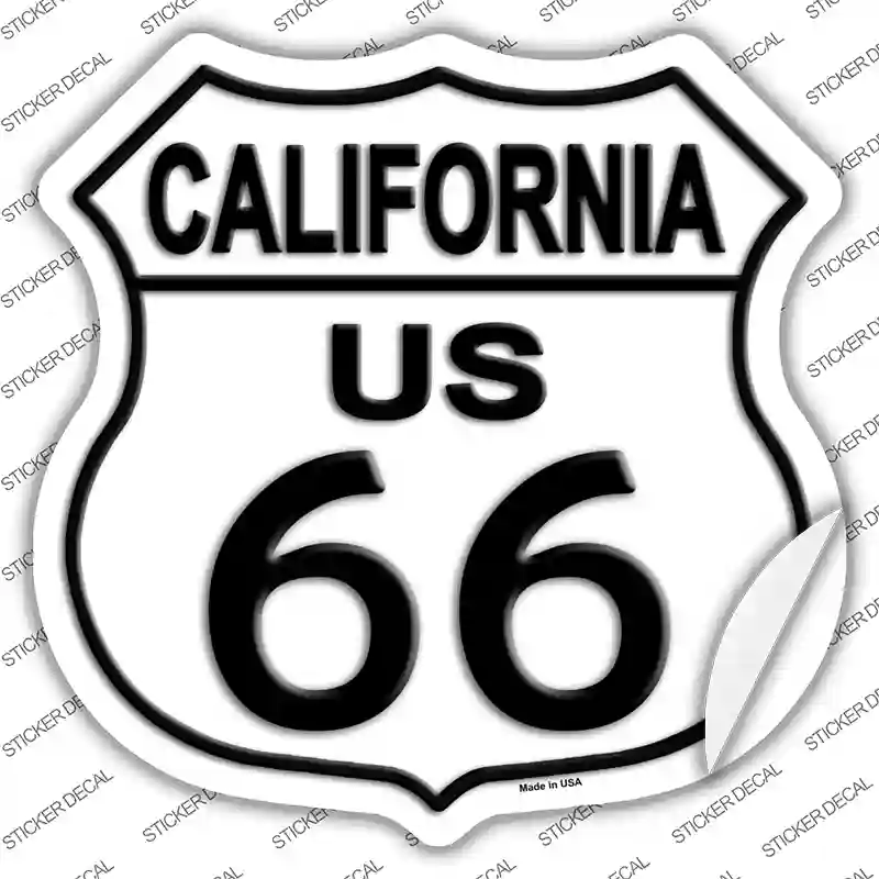 California Route 66 Novelty Highway Shield Sticker Decal
