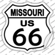 Missouri Route 66 Novelty Highway Shield Sticker Decal
