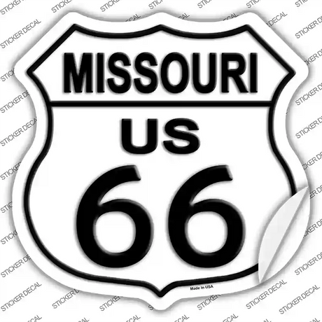Missouri Route 66 Novelty Highway Shield Sticker Decal