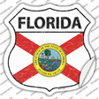 Florida Flag Novelty Highway Shield Sticker Decal
