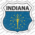 Indiana Flag Novelty Highway Shield Sticker Decal