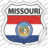Missouri Flag Novelty Highway Shield Sticker Decal