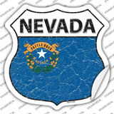 Nevada Flag Novelty Highway Shield Sticker Decal