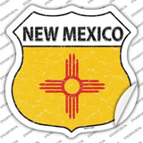 New Mexico Flag Novelty Highway Shield Sticker Decal