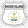 Rhode Island Flag Novelty Highway Shield Sticker Decal