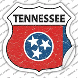 Tennessee Flag Novelty Highway Shield Sticker Decal