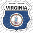 Virginia Flag Novelty Highway Shield Sticker Decal