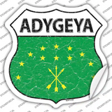 Adygea Flag Novelty Highway Shield Sticker Decal