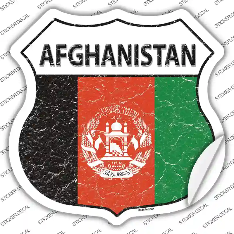 Afghanistan Flag Novelty Highway Shield Sticker Decal