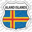 Aland Islands Flag Novelty Highway Shield Sticker Decal