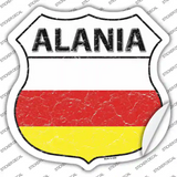 Alania Flag Novelty Highway Shield Sticker Decal