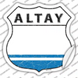 Altay Flag Novelty Highway Shield Sticker Decal