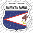 American Samoa Flag Novelty Highway Shield Sticker Decal