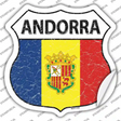 Andorra Flag Novelty Highway Shield Sticker Decal