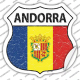 Andorra Flag Novelty Highway Shield Sticker Decal