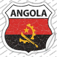 Angola Flag Novelty Highway Shield Sticker Decal