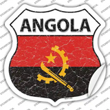 Angola Flag Novelty Highway Shield Sticker Decal