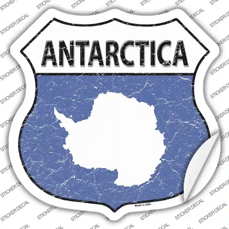 Antarctica Flag Novelty Highway Shield Sticker Decal