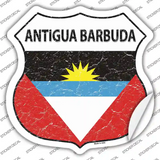 Antigua Barbuda Flag Novelty Highway Shield Sticker Decal
