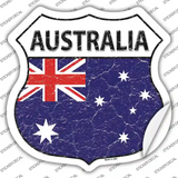 Australia Flag Novelty Highway Shield Sticker Decal
