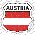 Austria Flag Novelty Highway Shield Sticker Decal