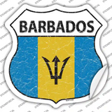 Barbados Flag Novelty Highway Shield Sticker Decal