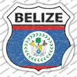 Belize Flag Novelty Highway Shield Sticker Decal