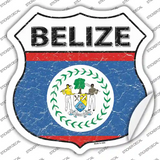 Belize Flag Novelty Highway Shield Sticker Decal