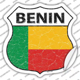 Benin Flag Novelty Highway Shield Sticker Decal