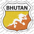 Bhutan Flag Novelty Highway Shield Sticker Decal